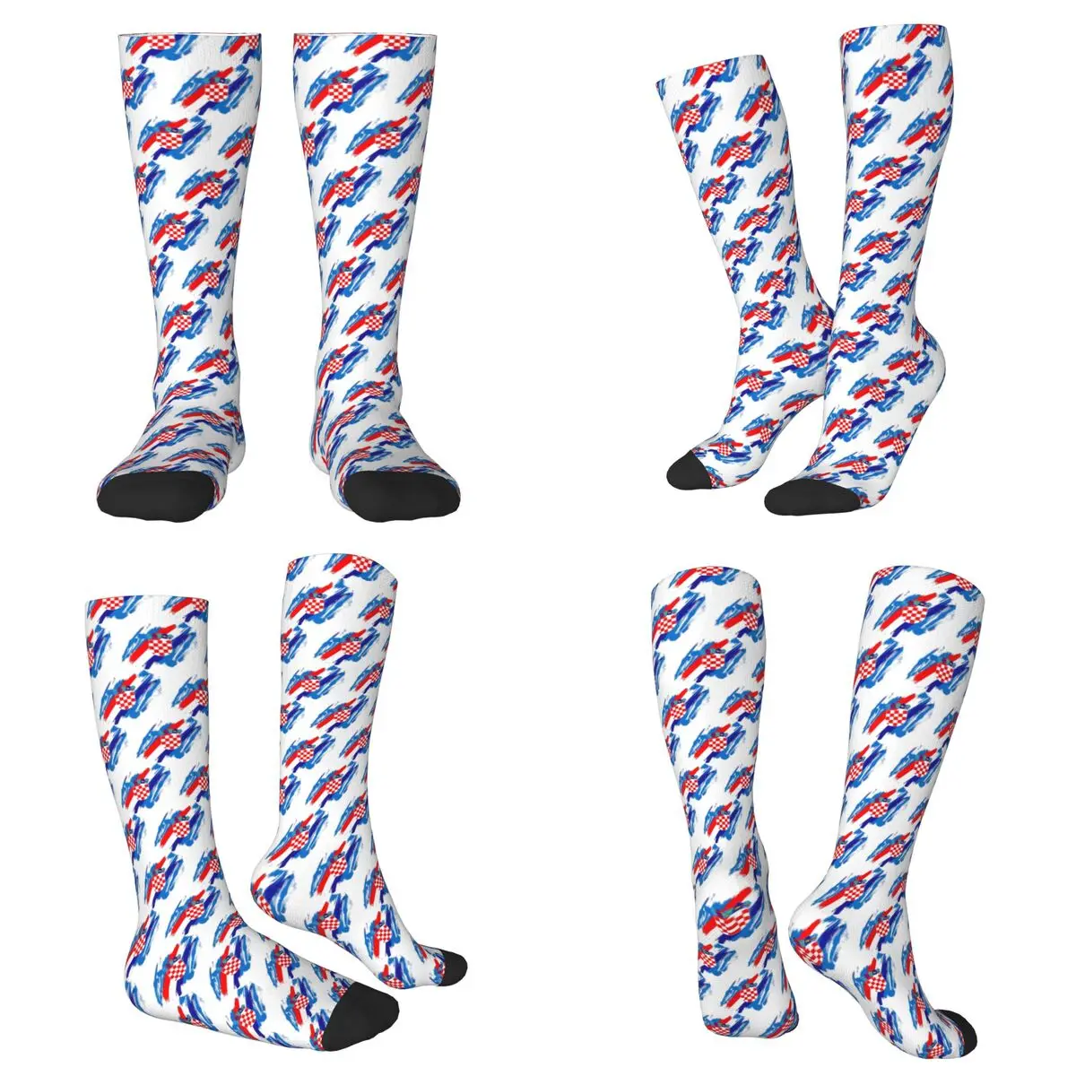 

Всесезонные носки с футбольным флагом Хорватии, спортивные носки в стиле Харадзюку, мягкие чулки в стиле хип-хоп для мужчин и женщин