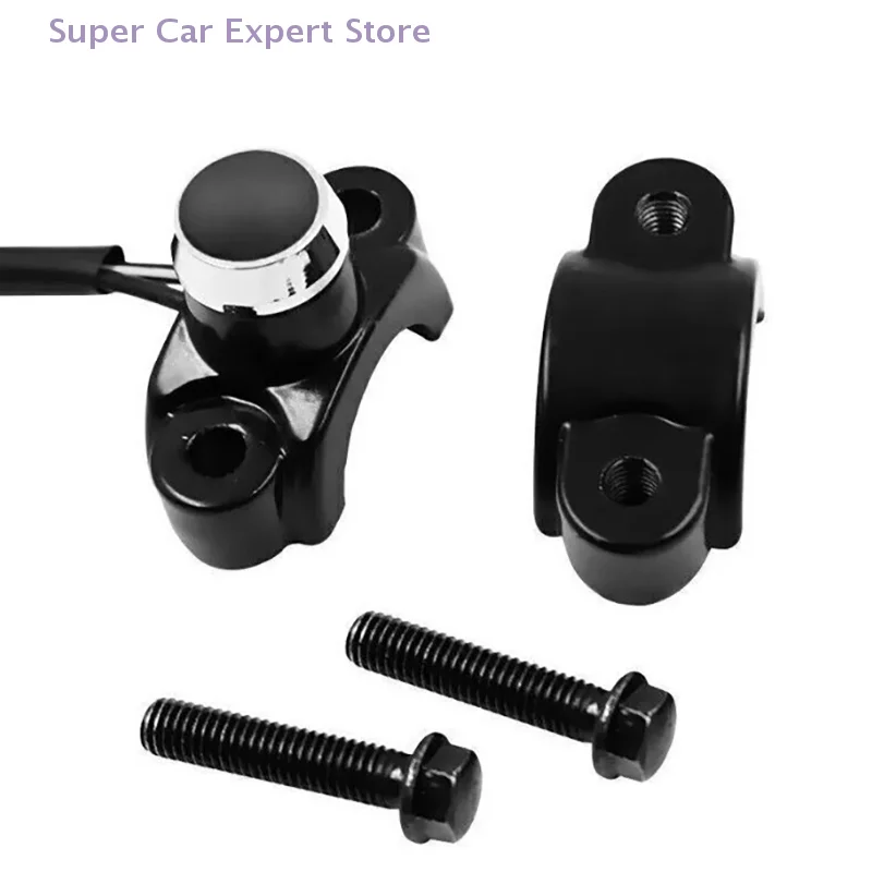 Universal 7/8" Motorcycle Switch Handlebar Mount Horn Headlight Strobe Momentary Switch Button Aluminum Alloy Interruptor