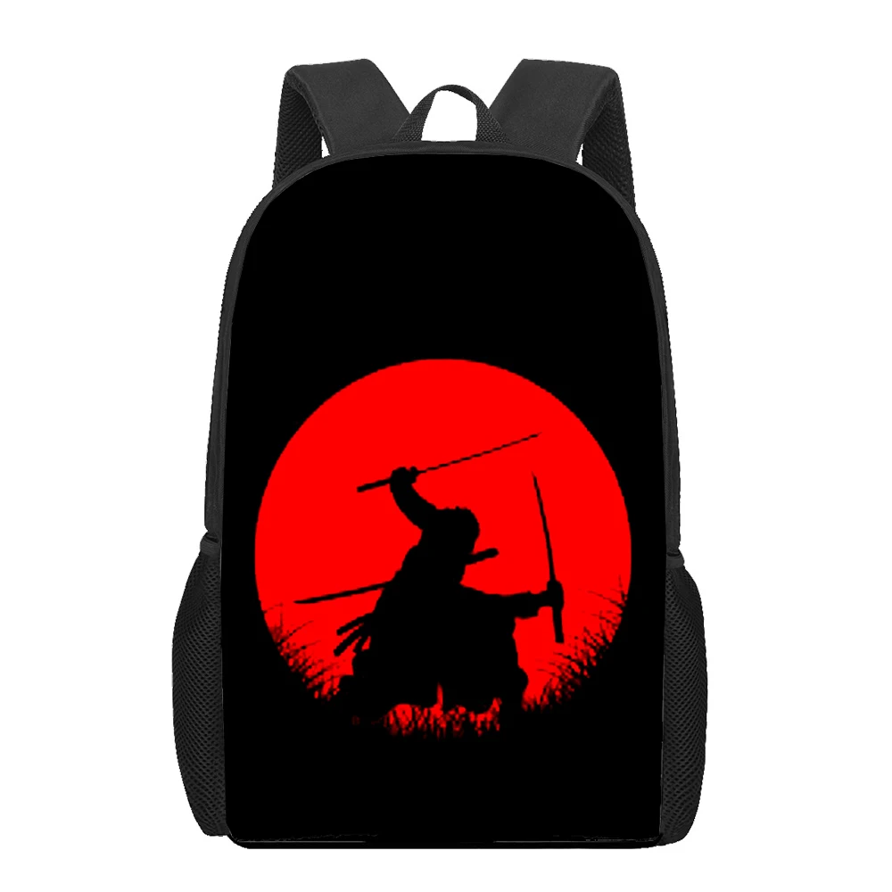 Japan Samurai Art Patroon Rugzak Tiener Meisjes Jongens Schooltas Kinderen Boek Tassen Student Schouder Rugzak Casual Rugzak