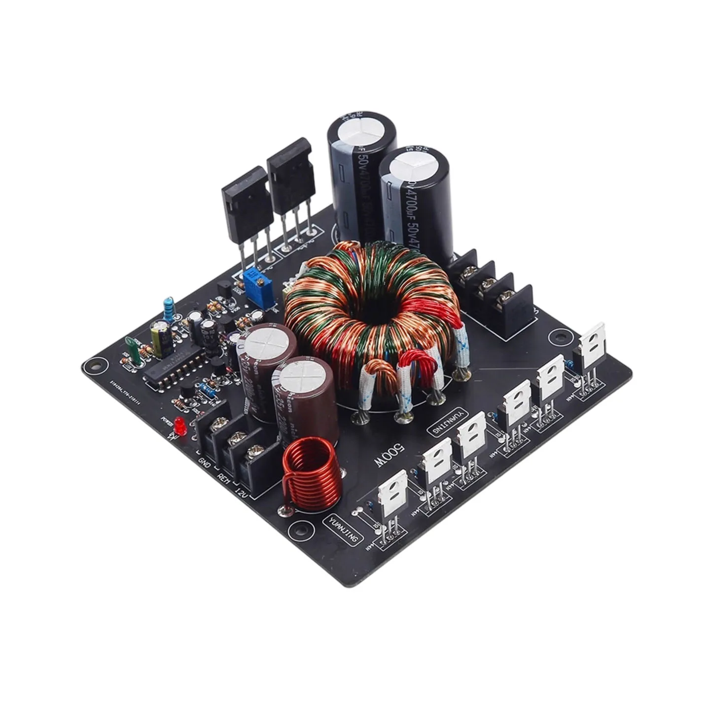 

Automotive power amplifier boost board, DC 12V boost output voltage + -40V 500W