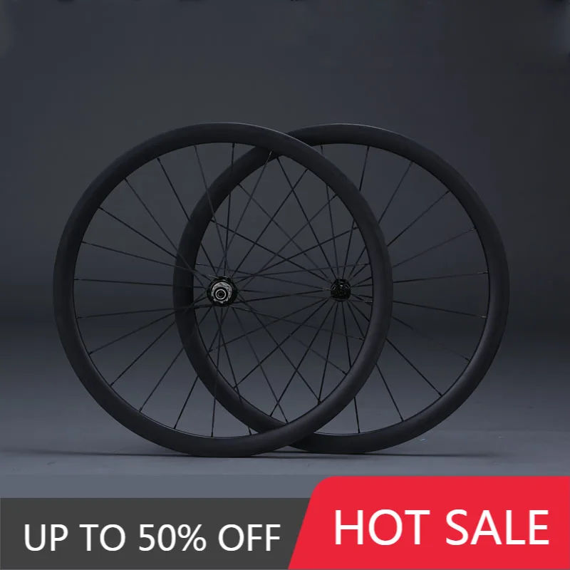 

STLF 700C Carbon Wheelset Road Bike Wheels Disc Brake Bicycle Rim 38 Clincher