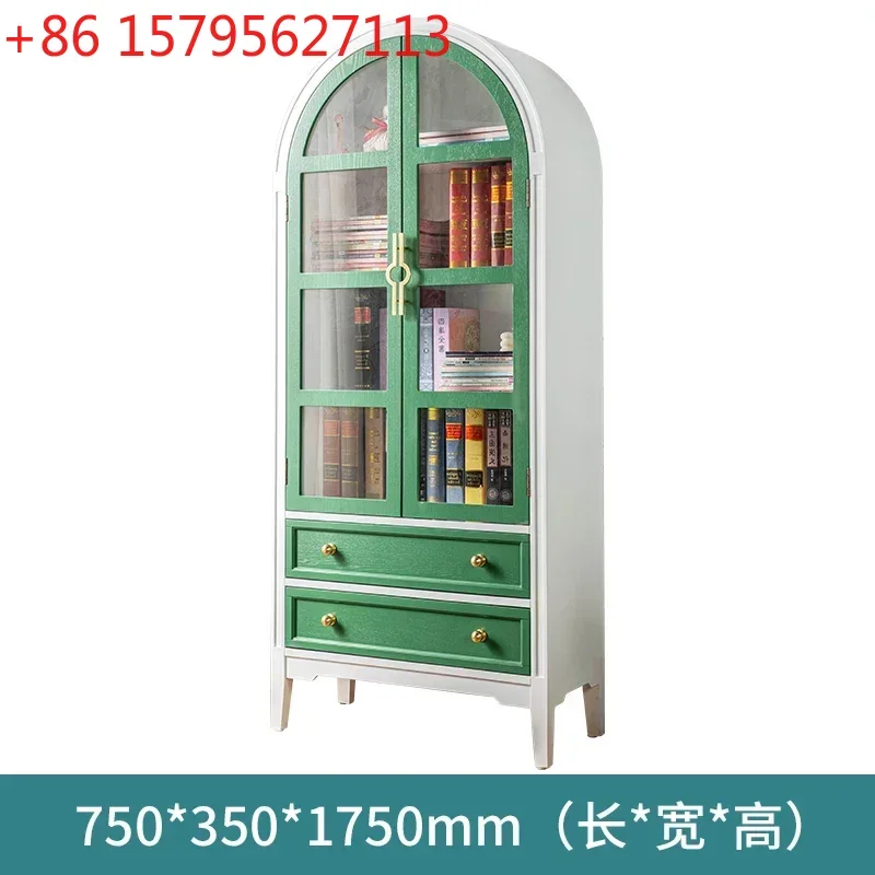 

Напольный арочный шкаф в стиле французского кантри, ретро-шкаф для хранения, комбинированный стеллаж для гостиной