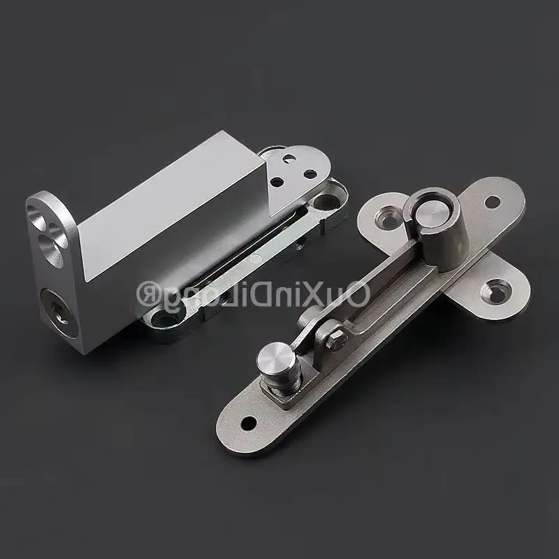 Heavy Fine-tuning Hidden Door Pivot Hinges 360° Rotation Buffer Rebound Auto Soft Close Floor Spring Door Hinges Install Up&Down