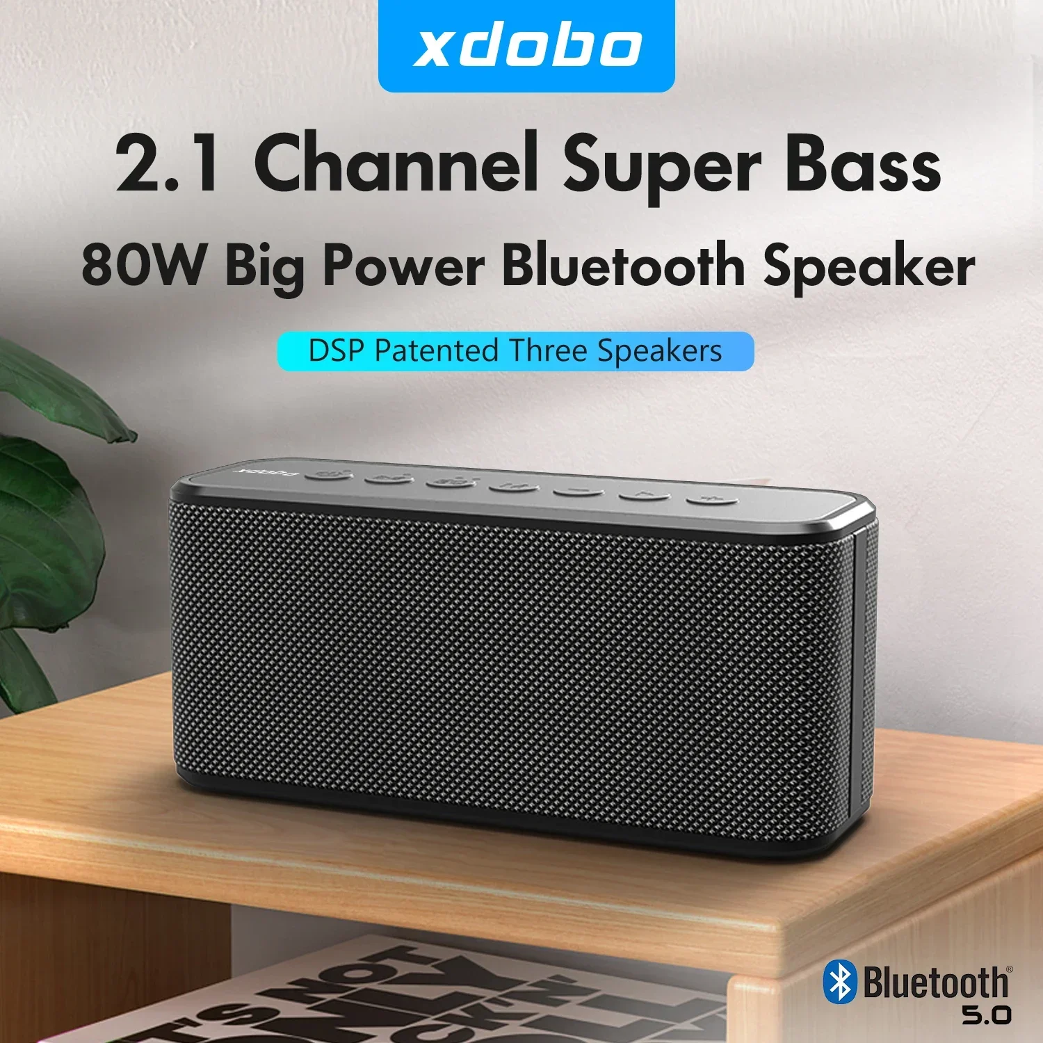 XDOBO Gadget Elektronik Dekorasi Rumah Radio Bocinas Karaoke Speaker Kotak Musik dengan Mikrofon dan Speaker Nirkabel Bluetooth