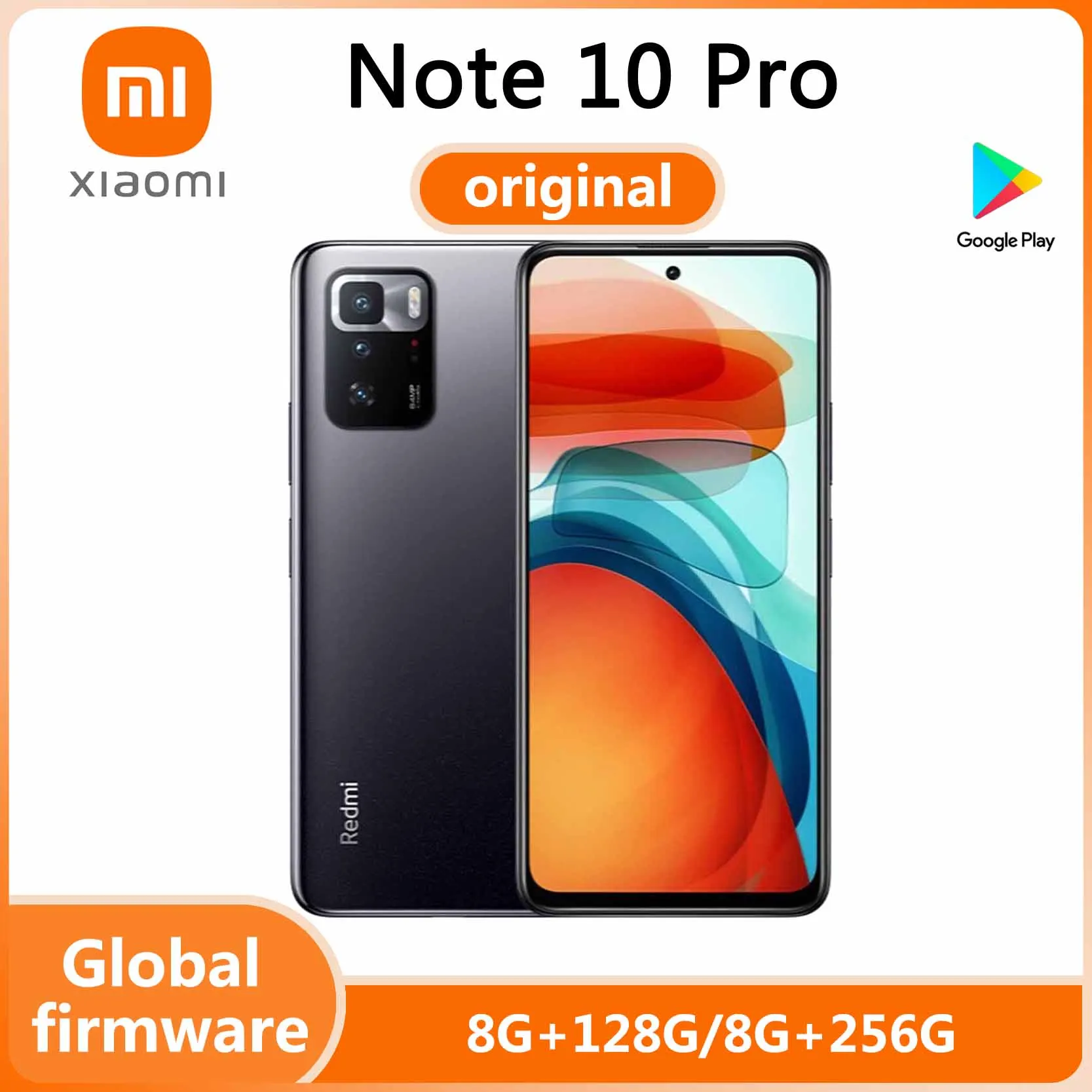 Xiaomi Redmi Note 10 Pro 5G smartphone 6.5inch Global Rom 8G 256G/128G used phone