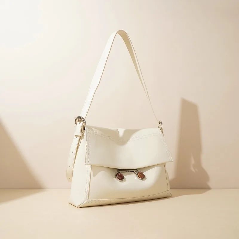 Tiny Item Carry Leather Crossbody Bag Premium Paris Trendy Vintage Design Casual Simple Tote Bag Mini Storage Ladies Daily Walk