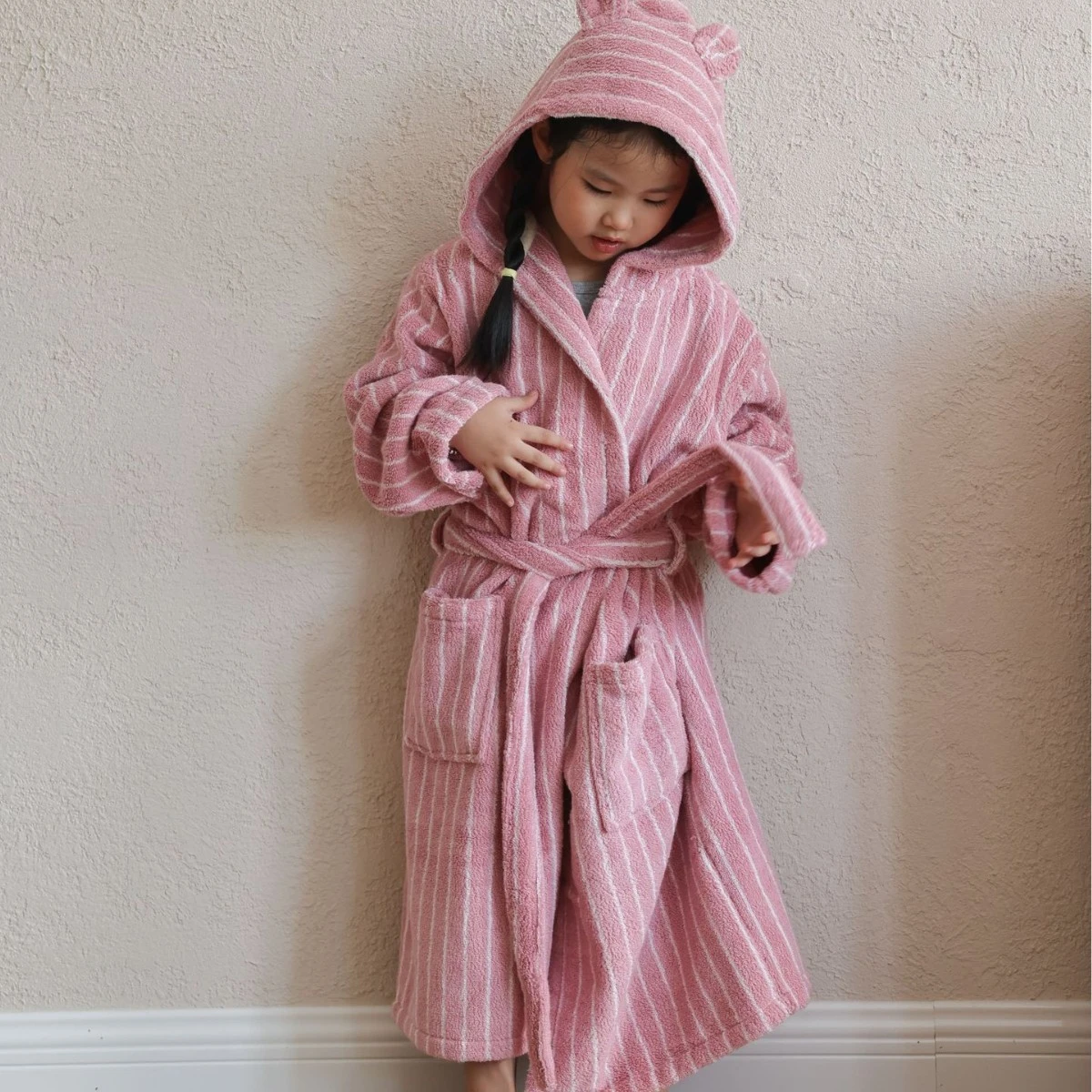 Lovely Kids Cartoon Kimono Robe Sleepwear 100% Cotton Towel Absorbent Bathrobe Boy And Girl Nightdress New High Quality Homewear