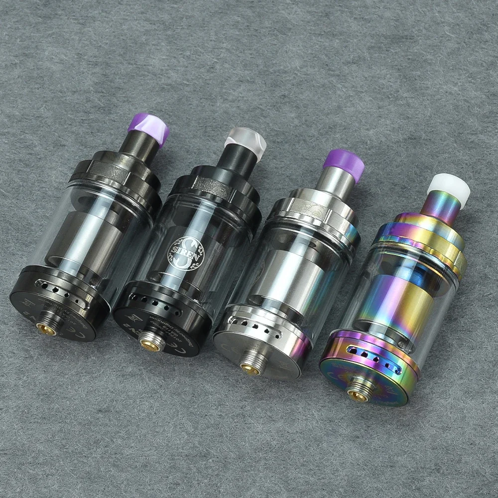 Wolfcoolvape صفارة الإنذار V2 GTA MTL RTA 2 مللي/4.5 مللي لفائف واحدة rta خزان قابل لإعادة البناء RTA 22 مللي متر/24 مللي متر رذاذ تدفق الهواء