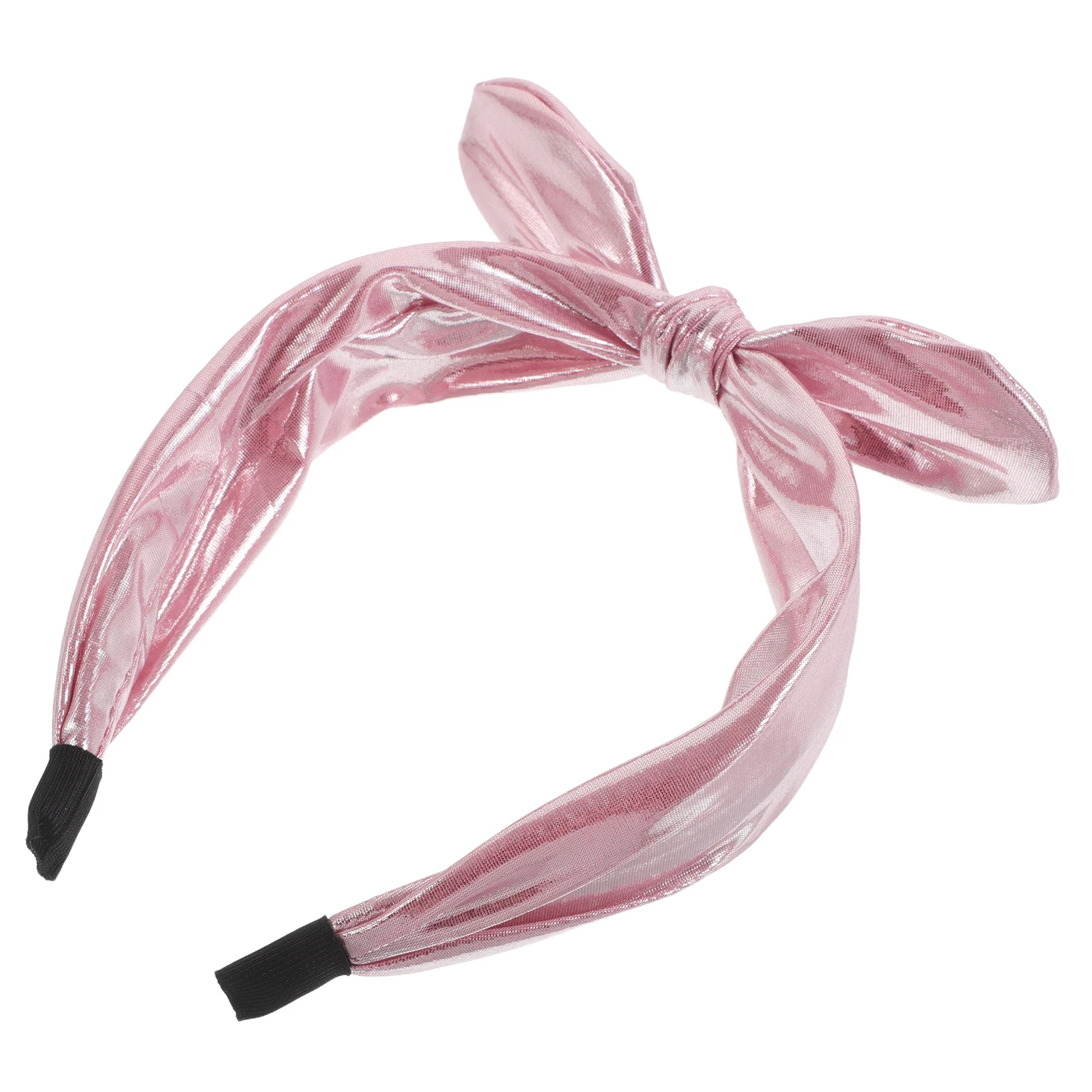 

Bow Headbands Shiny Wide Pink Hairband Glitter Fashion Accessory Comfortable Clubwear Elegant Long Lasting Color Women