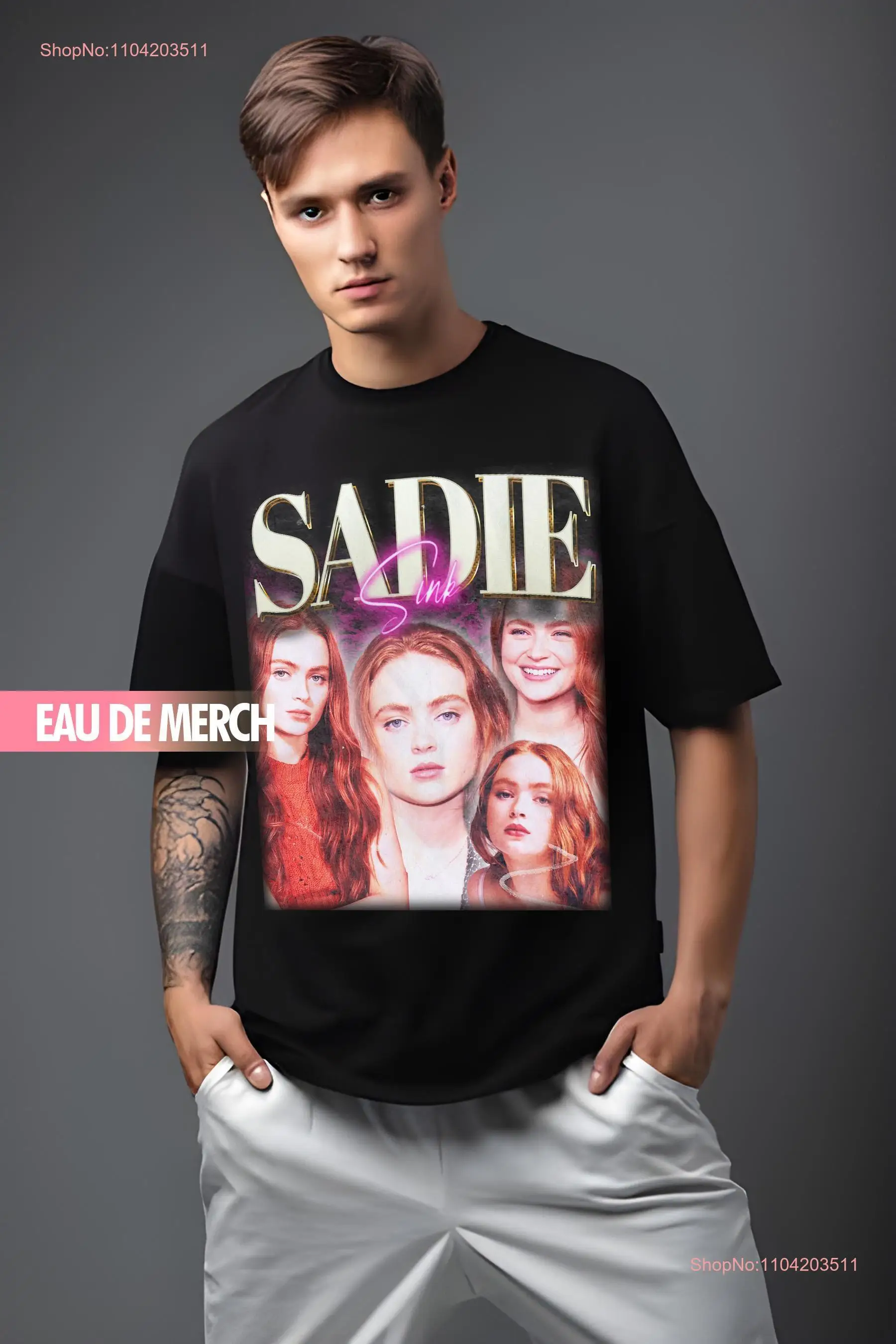 SADIE SINK TEES Vintage T Shirt 90s Tribute Merch Homage Fan Funny long or short sleeves