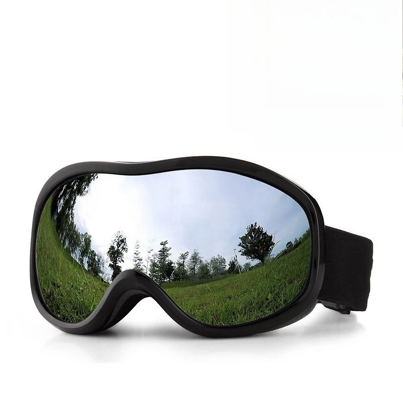 Óculos de esqui ao ar livre para homens e mulheres anti-nevoeiro à prova de vento grande campo de visão espelhos esféricos pegajosos óculos de miopia esqui