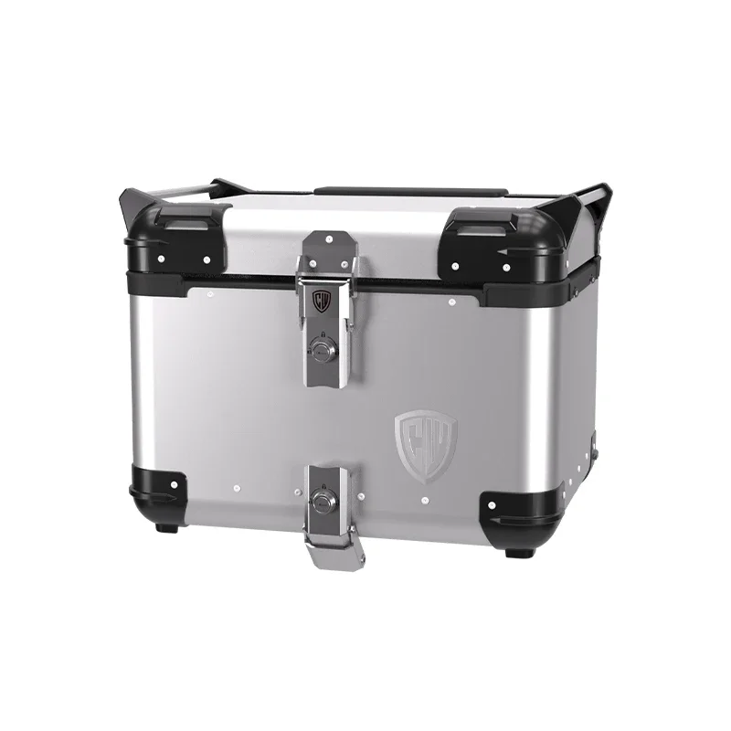 35L 45L Universal Motorcycle Rear Luggage Trunk Storage Moto Top Case Tool Box Waterproof Helmet Key Lock Tail Toolbox Aluminum