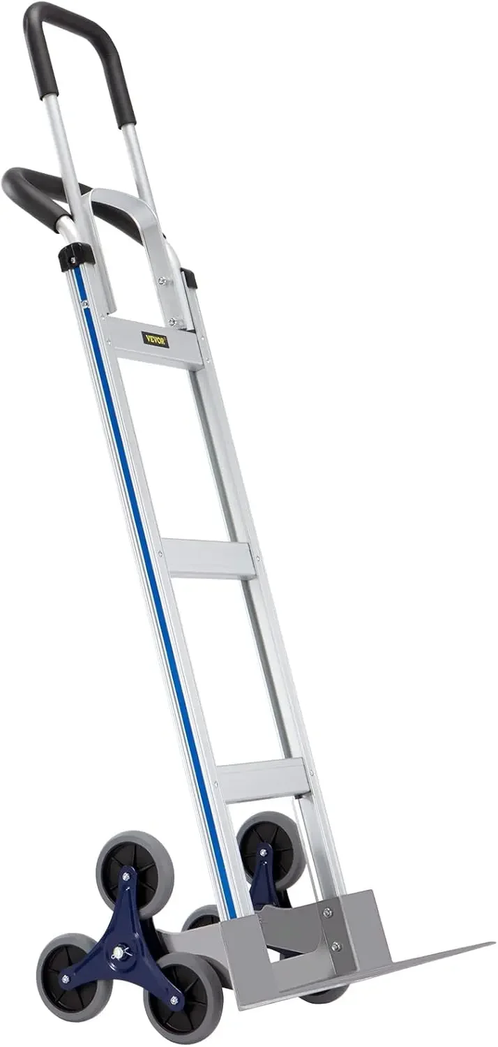 

Stair Climbing Cart, 550 lbs Load Capacity, Aluminum Hand Truck Dolly, Integrated Frame & Nonslip Rubber Wheels