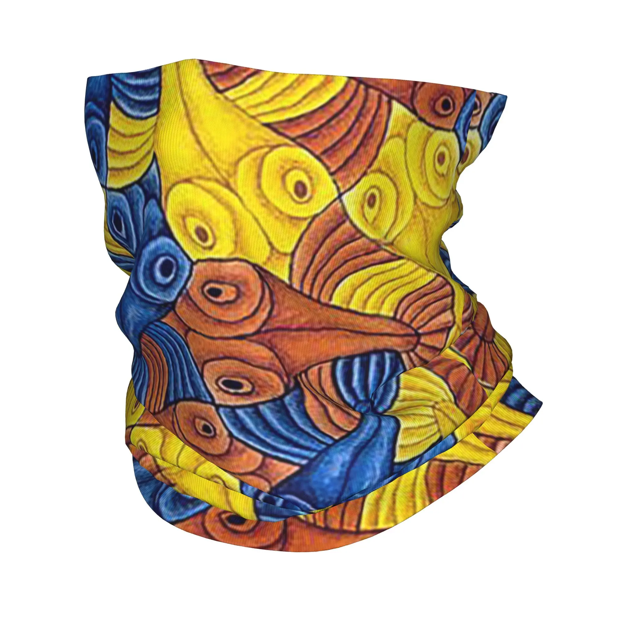 

Бандана с принтом в стиле Fish Escher, многофункциональный шарф-повязка на шею, повязка на голову для бега, для мужчин и женщин, для взрослых