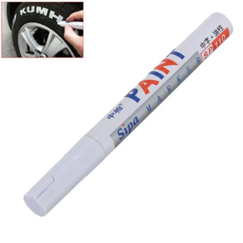Spidol Permanen Merasa Lukisan Terdaftar Mobil Sepeda Motor Merek Ban