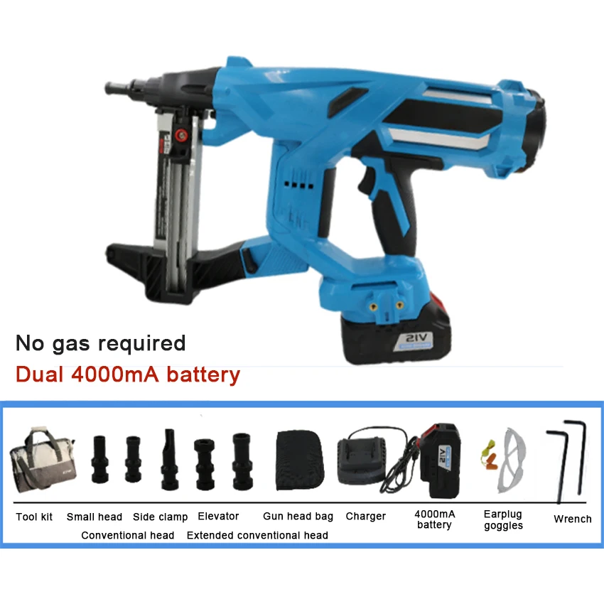 DCCN40 Electric Steel Nail Gun  Woodworking Nail Gun Steel Nail Gun Rechargeable Door And Window Nailer Nail Gun 20V/4Ah 100J