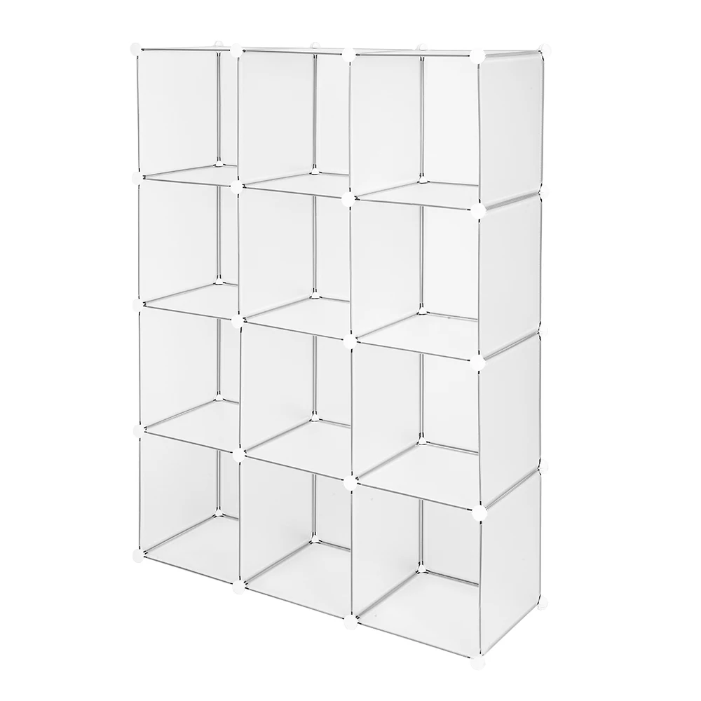 Cube Storage 12-Cube Book Shelf Storage Shelves Closet Organizer Shelf Cubes Organizer Bookcase