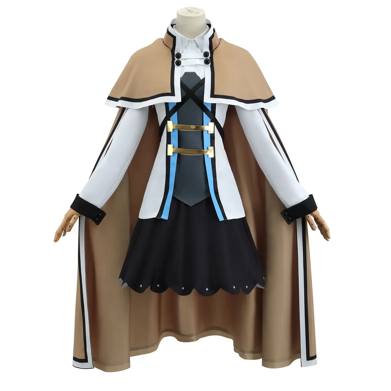 

Anime Roxy Migurdia Cosplay Costume Tops Short Skirt Calf Socks Witch Hat Cloak Five-piece Set Halloween Uniform for Women Girl