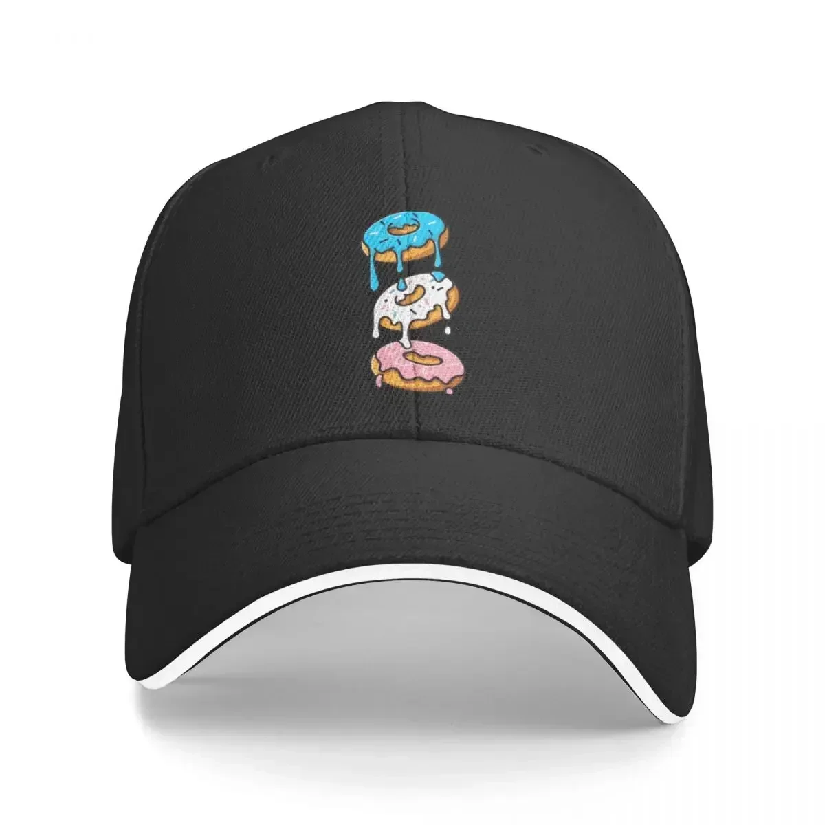 Subtle Transgender Pride Flag Donuts Baseball Cap derby hat Rave Brand Man cap Men Luxury  Women's