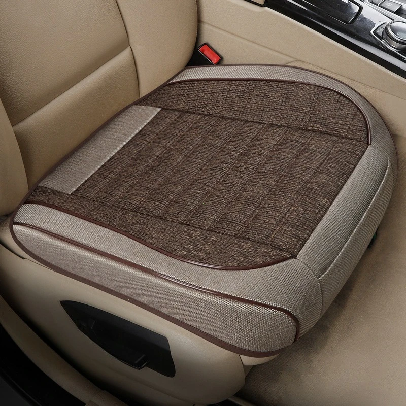 Universal Split Seat Fully Surrounded Linen Car Seat Cover Breathable Comfortable High Quality Flax Cushion Full Seats Cover