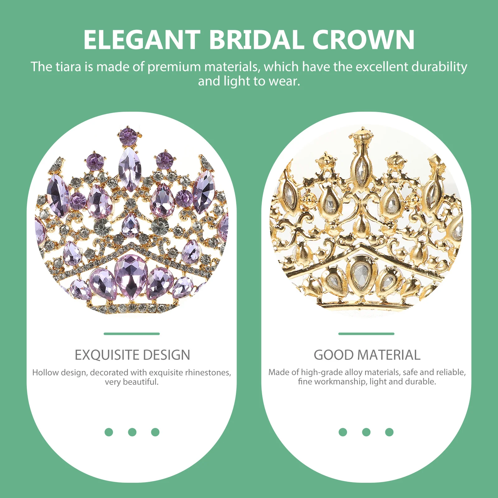 

Rhinestones Bride Crown Decorative Wedding Hair Accessory Party Birthday Headband for Girls Women Crown for Women