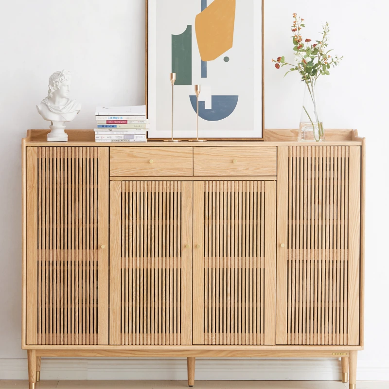 

Simple Modern Storage Cabinet Oak Nordic Living Room Home Door Entrance Cabinet