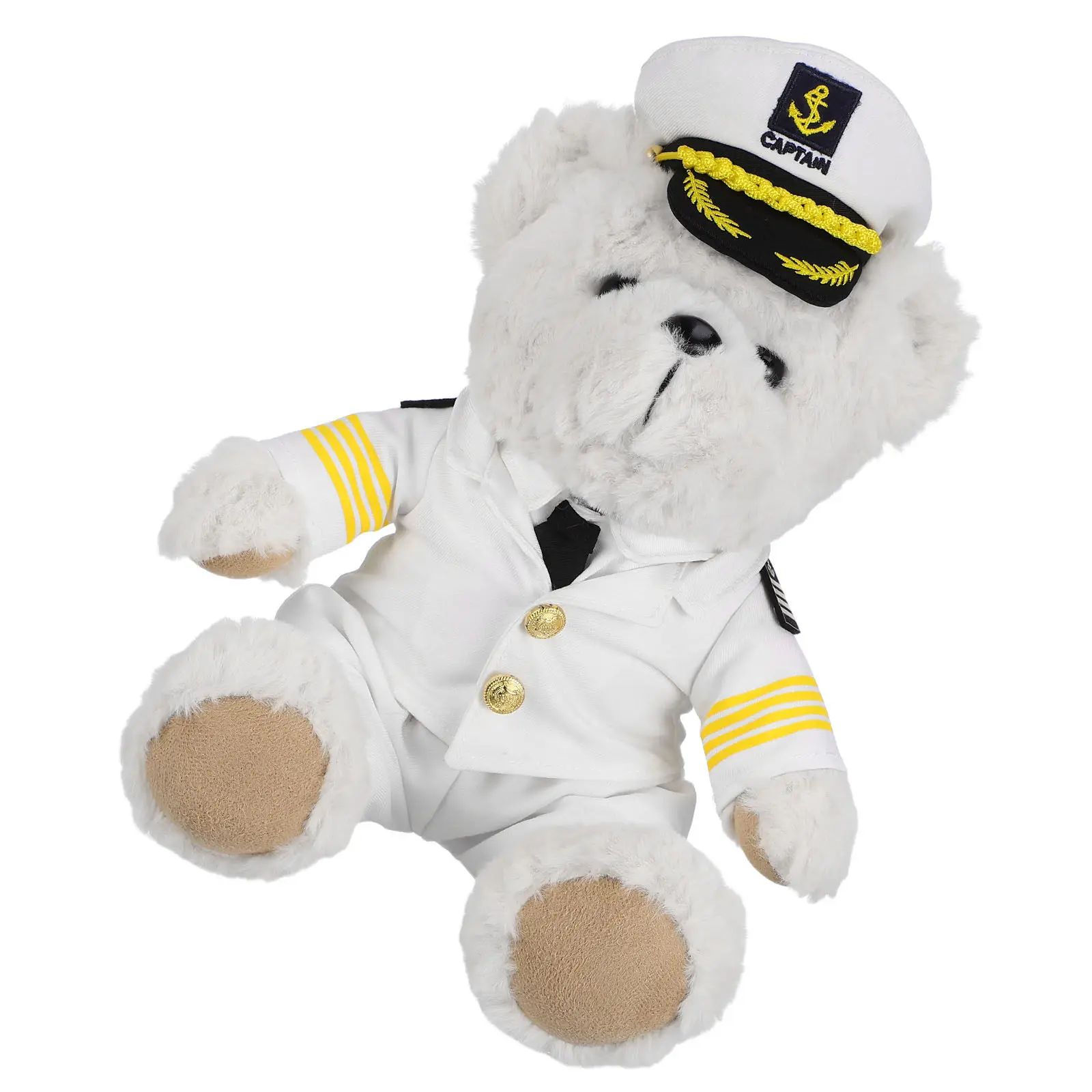 

Captain Bear Stuffed Animal Soft Cuddly Holiday Party Decor Gift for Kids Adults Bedroom Home Decor Cute Bear Stuffed Animal