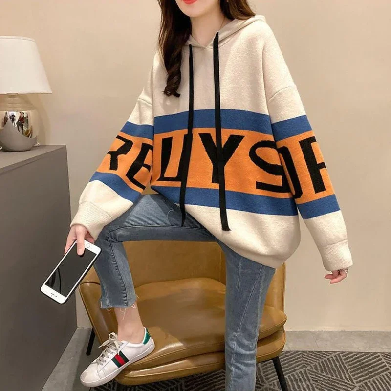 Woman Tops Long Sleeve Thick Hoodies Warm Cold Autumn and Winter Hooded Sweatshirt for Women Korean Popular Clothes 90s Vintage