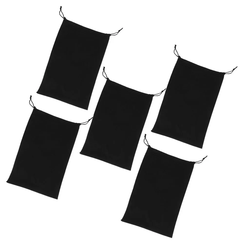

5 Pcs Lenses Ski Glasses Bag Eyeglass Storage Bags Aldult Sunglasses Pouch Black Protective Travel