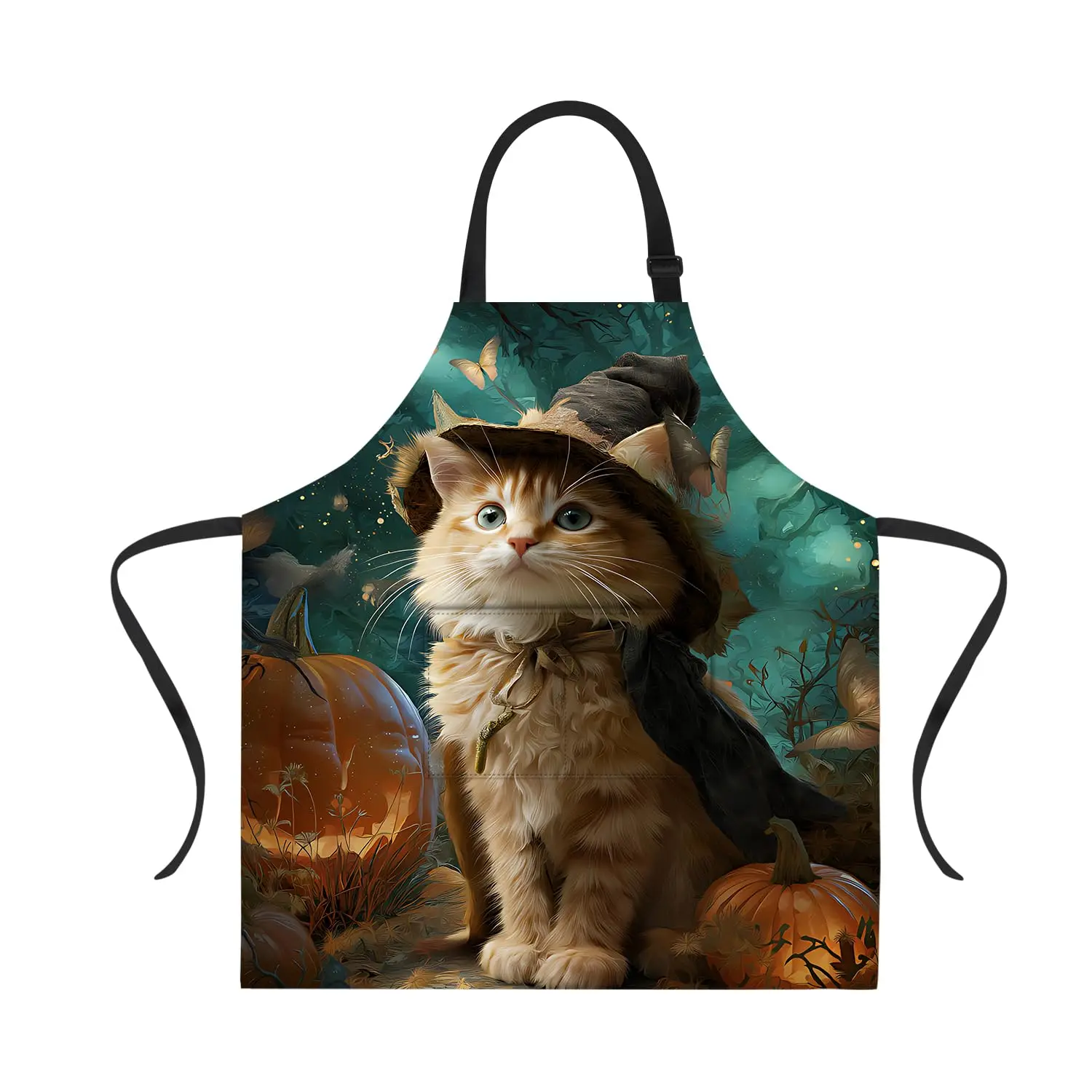 

Funny Apron Cat for Women Men with Pockets Adjustable Kitchen Chef Aprons for Cooking Cute Apron