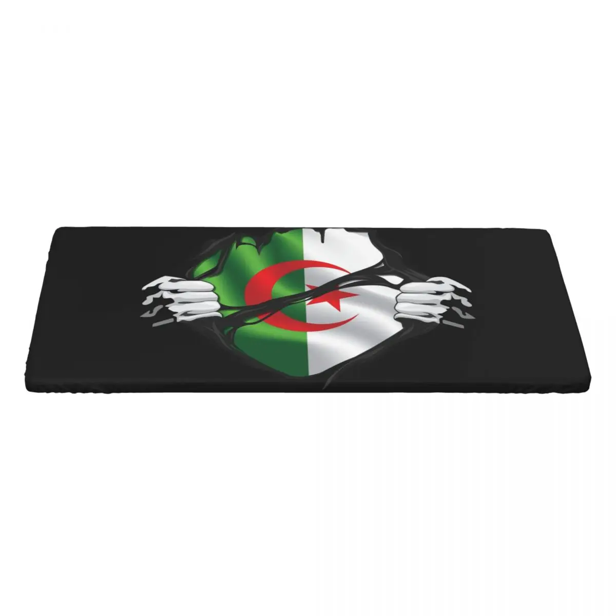 Algerian Pure Blood Flag Black Customized Rectangular Tablecloth Oilproof Table Cover for Dining Events Table Cloth