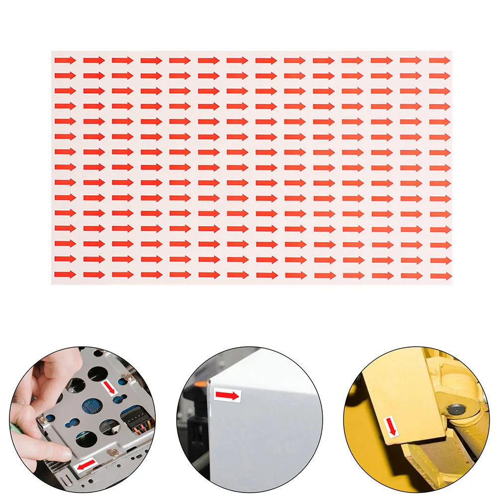 

2Pcs Red Square Arrow Stickers Self Adhesive Direction Marking Labels for Warehouse Office Logistics Signage High Visibility