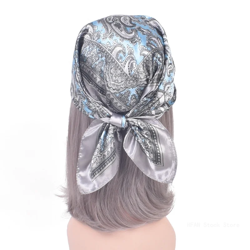 Square Silk Scarf Fashion Kerchief Satin Neck For Women Print Hijab Scarves Female 60*60cm Shawls and Wraps Scarves For Lady