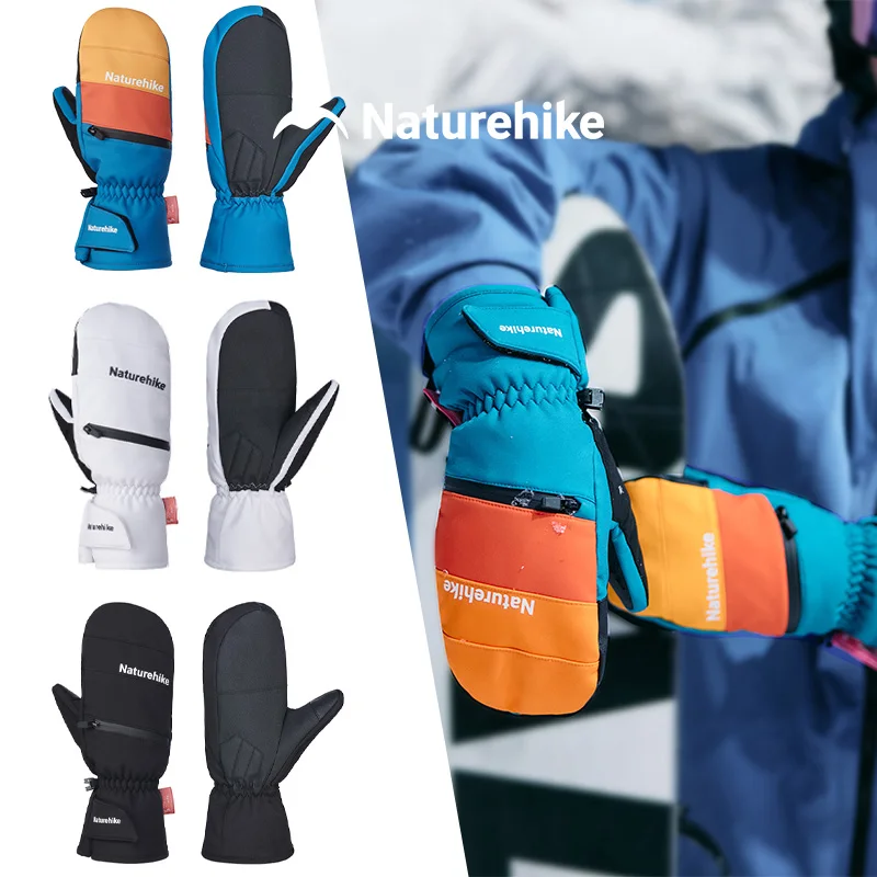 

Naturehike мужские и женские зимние лыжные перчатки, водонепроницаемые, сохраняющие тепло, ветрозащитные, сверхлегкие, сноубордические, мотоциклетные, зимние варежки