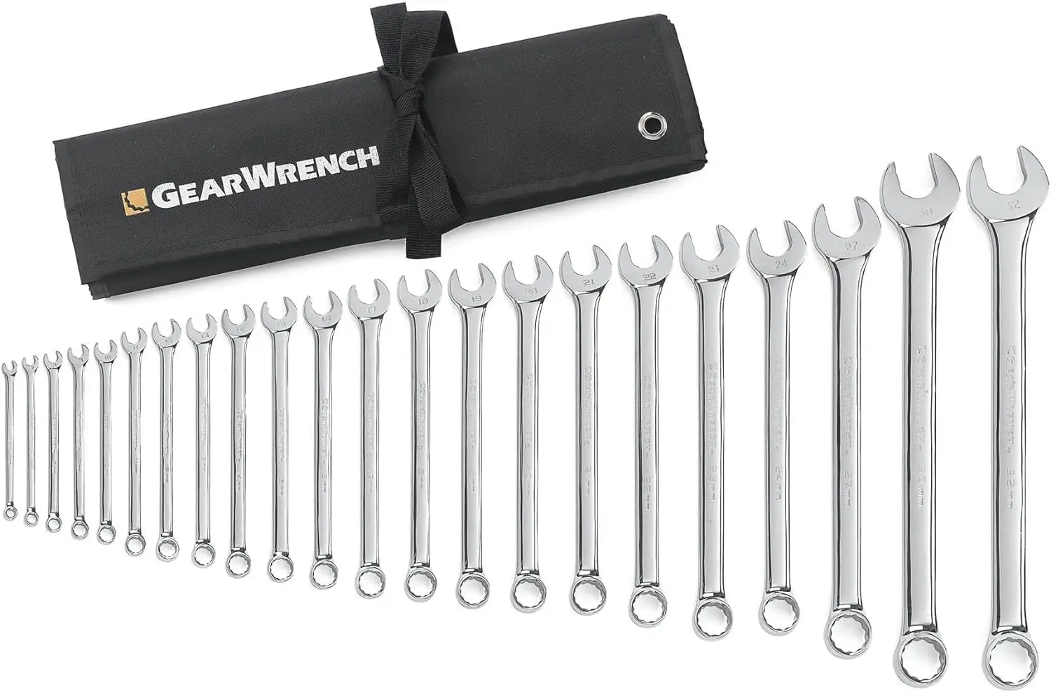 12 Pt. Combination Wrench Set, Long Pattern, Metric - 81916