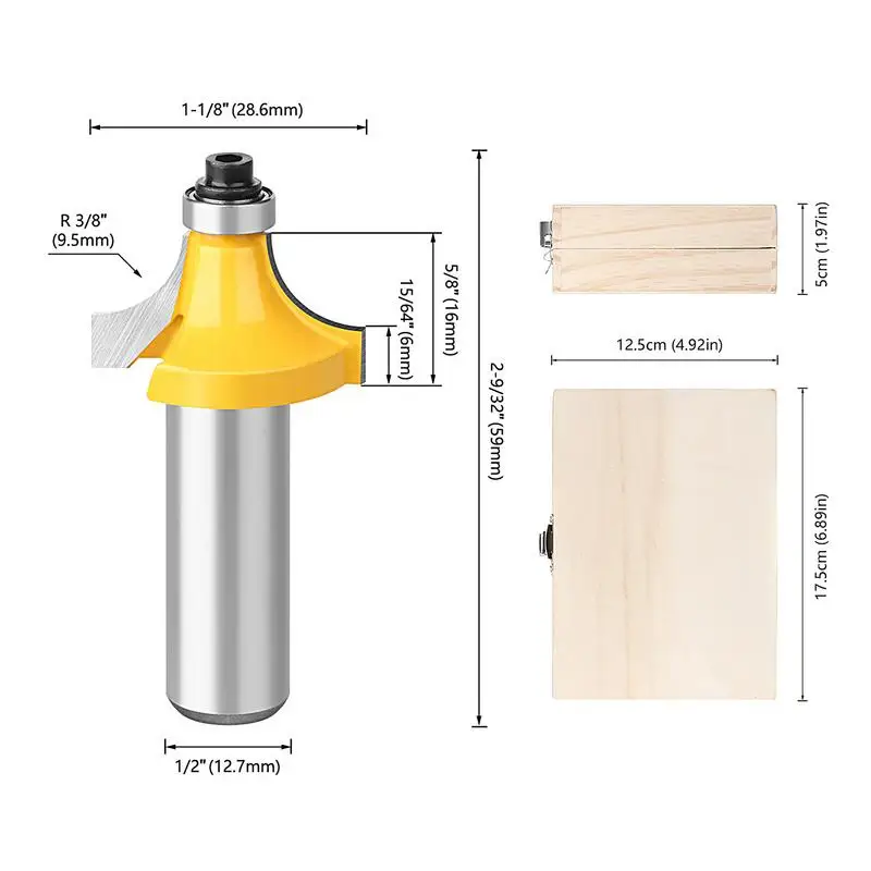 Houtbewerking Router Bits 15x Professionele Frezen Carving Router Bit 1/2 Inch Schacht Voor Houtbewerking Graveren