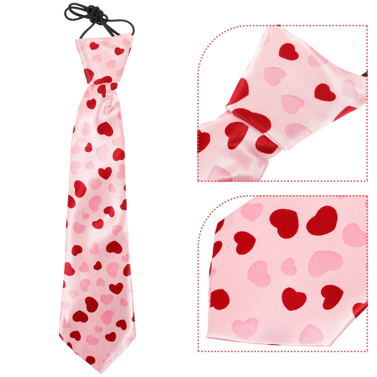 Men's Polyester Valentine's Day Tie – Lightweight Chic Necktie for Wedding, Party & Holiday Gift
