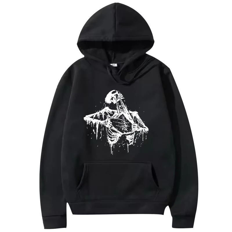 

Vintage Skeleton Ripping Rip Cage 90s hoodie men women cool Long sleeve Sweatshirt with print Graphics oversized hoodie unisex