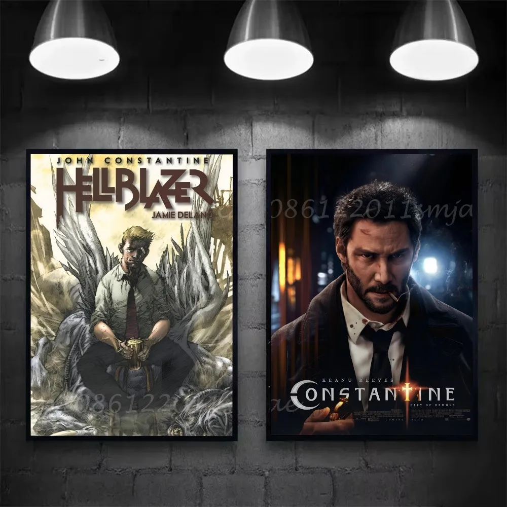 1 قطعة ملصق فيلم قسطنطين ذاتي اللصق فني مقاوم للماء ورقة ملصق مقهى بار غرفة جدار ديكور