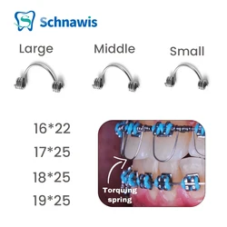 10Pcs/Bag Dental Orthodontic Torquing Spring Anterior Torque Spring Auxiliar de torque Warren Spring for Orthodontics Brackets