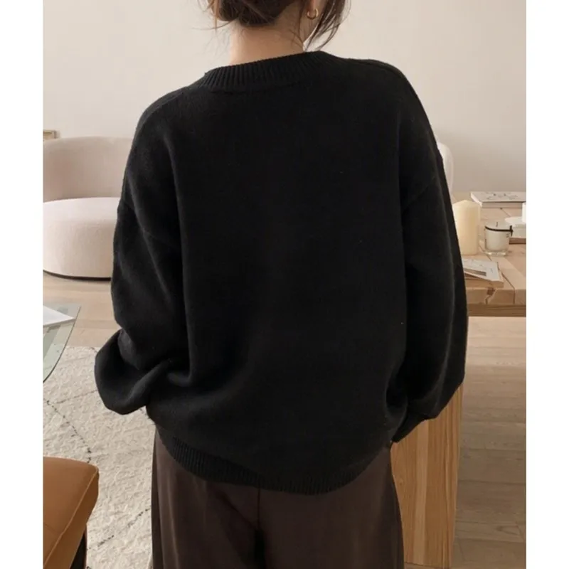 MsChuh Women's Jumper Comfortable All-match Loose Simple Style Sweater Commuting Fresh And Sweet Homewear Daily Printed Contrast 6