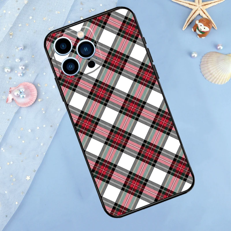 Clan Stewart Dress Tartan Plaid Pattern Case For iPhone 15 16 14 13 12 11 Pro Max Mini X XR XS Max 7 8 Plus Bumper Cases Cover