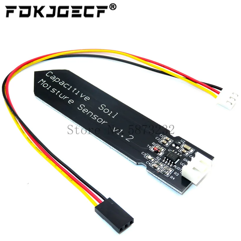 Módulo Sensor de Umidade do Solo Capacitivo, Não Fácil de Corrodar, Fio de Tensão Larga, Resistente à Corrosão, Gravidade W para Arduino, 3.3 a 5.5V