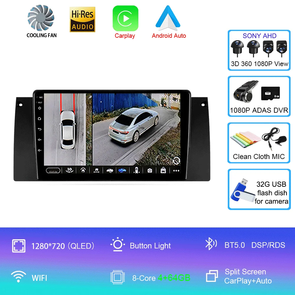 Android Autoradio 15 Voor BMW X5 E39 E53 1999-2006 Multimedia Video Player Stereo Navigatie GPS Geen 2din 2 din dvd
