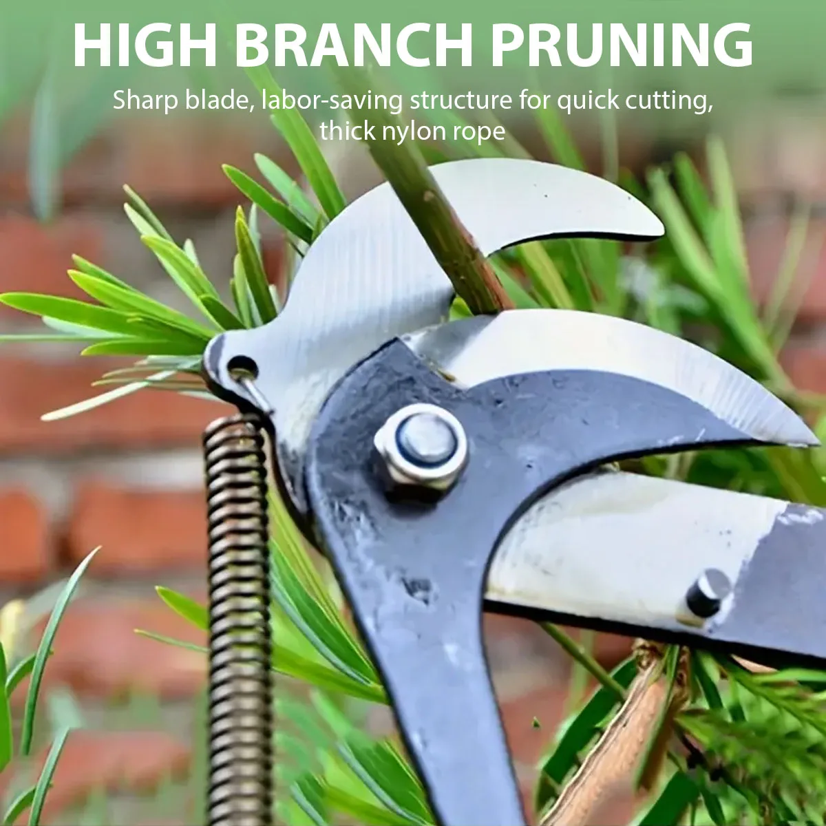 Retractable High-Altitude Lopper Branch Scissors Fruit Tree Pruning Saw Cutter Garden Trimmer Tool With Rope Fruit Picker