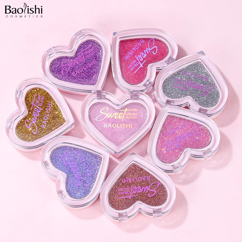 Heart Glitter Eyeshadow 8 Colors Chunky Sparkly Gel Based Pressed Pigment Long Lasting Waterproof Trending Makeup Looks