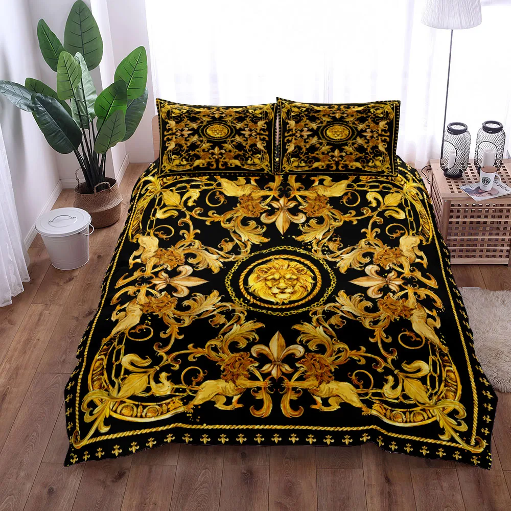 Versace Baroque Bohemian Style 3D Printed Bedding Set Comforter Duvet Cover