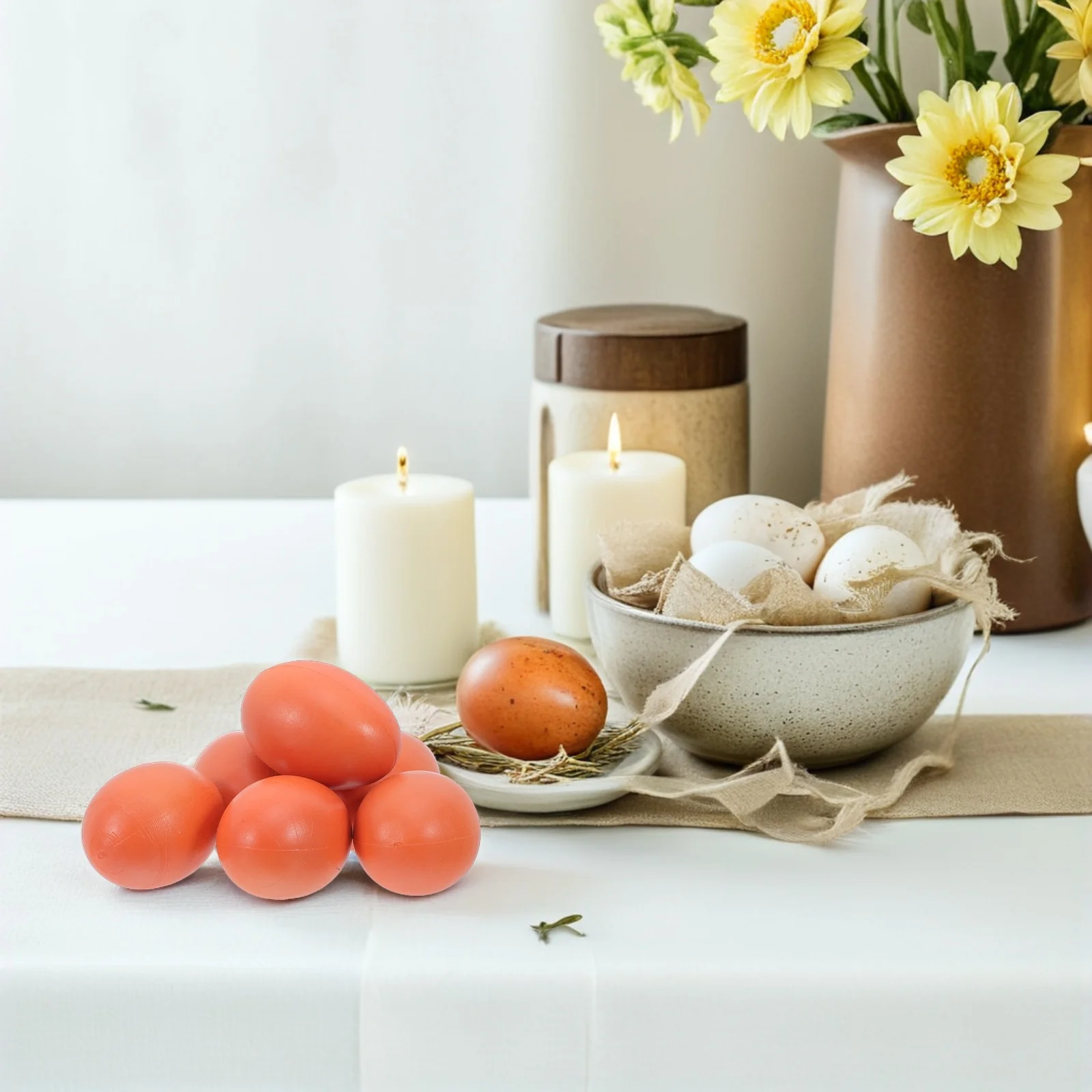 

6pcs Plastic Easter Eggs For Crafts Smooth Fake Eggs Diy Decorating Kit Faux Easter Decor Montessori Egg Toddlers Art Projects