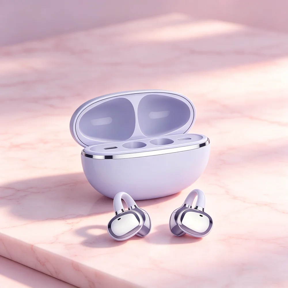 DM08 Clip-on Wireless Bluetooth Headphones, High-fidelity Stereo Headphones for Sports, Gaming & Music