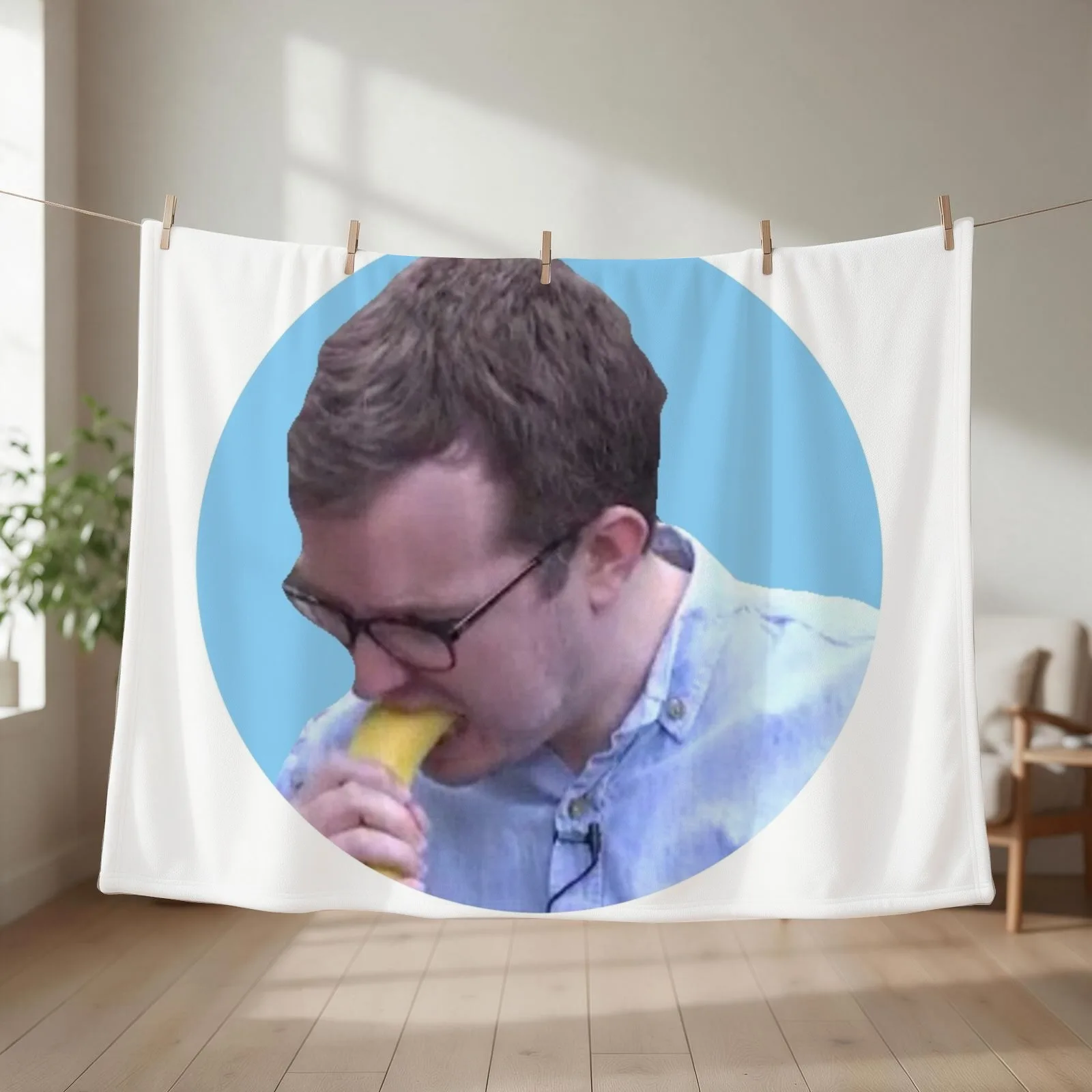 Griffin Mcelroy Vores a Banana Throw Blanket couch cozy soft plush fuzzy picnic outdoor blanket